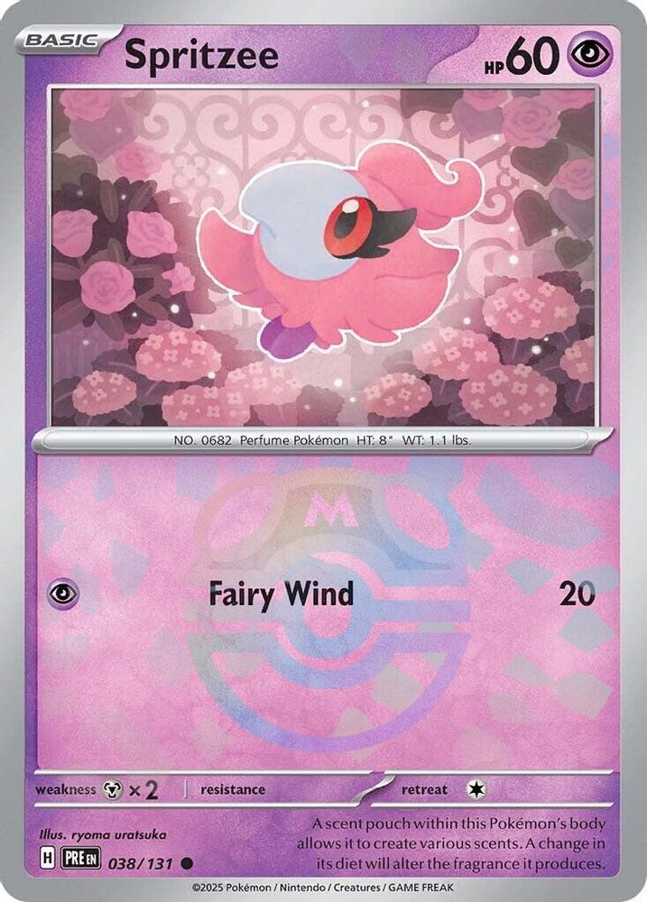 Spritzee (Master Ball Pattern) - [  038/131 ] - Common - Pokemon SV Prismatic Evolutions