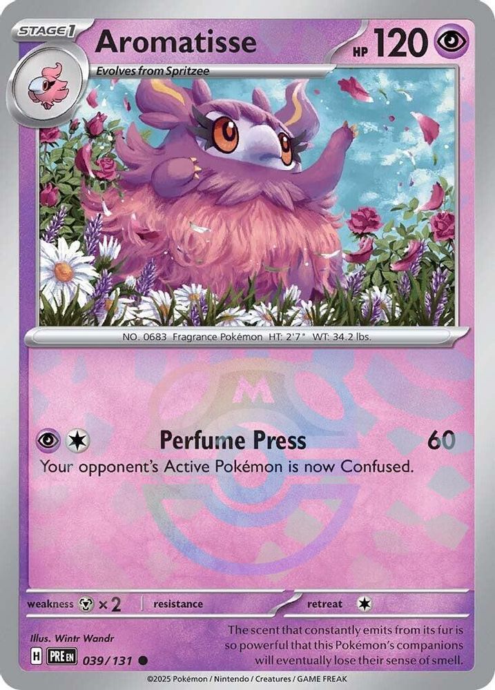 Aromatisse (Master Ball Pattern) - [  039/131 ] - Common - Pokemon SV Prismatic Evolutions