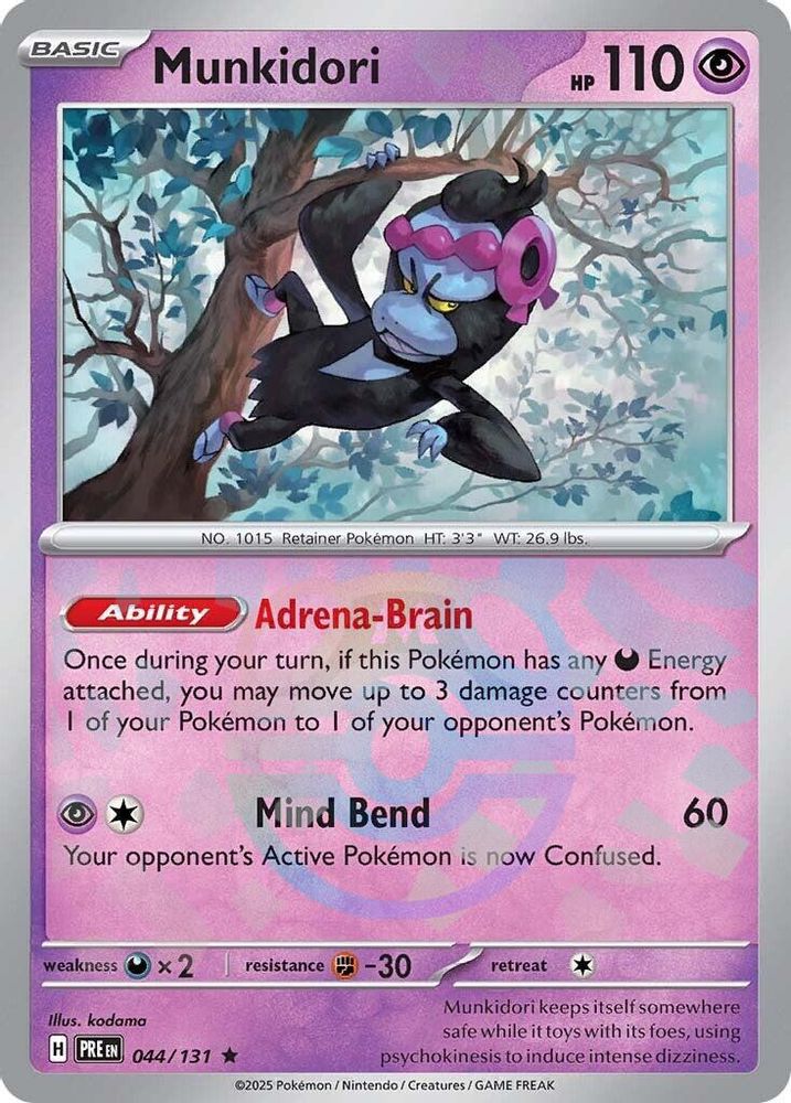 Munkidori (Master Ball Pattern) - [  044/131 ] - Rare - Pokemon SV Prismatic Evolutions