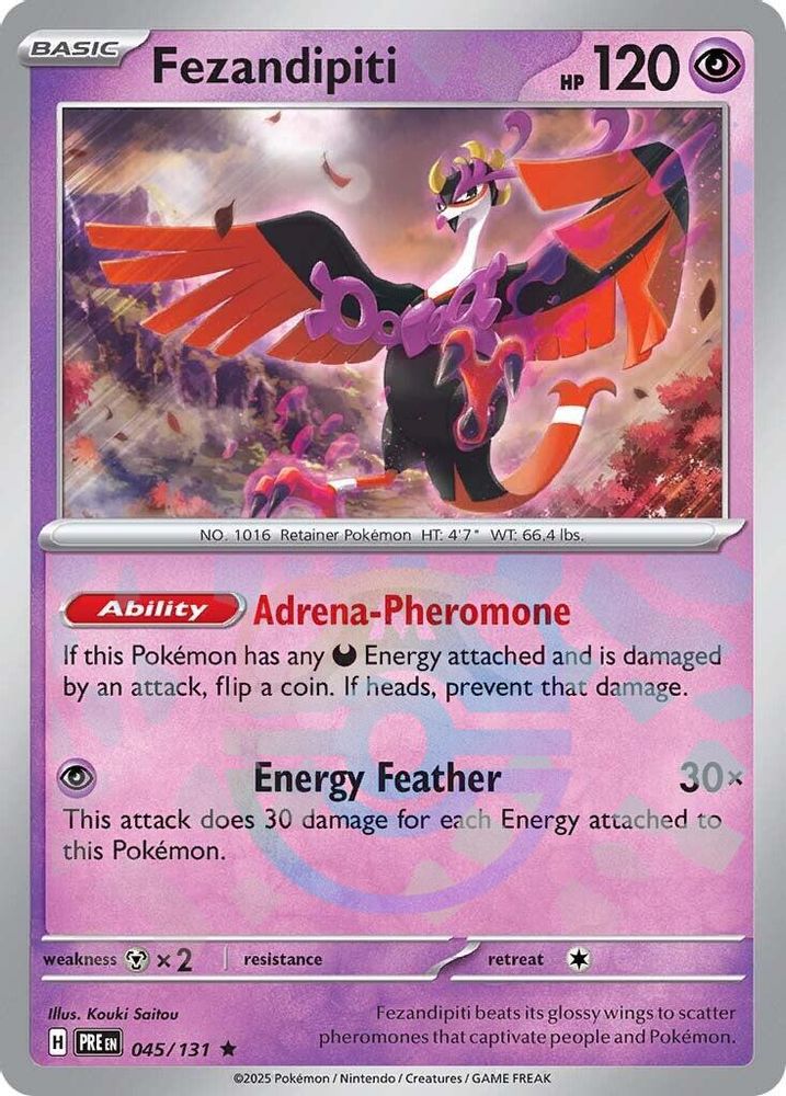 Fezandipiti (Master Ball Pattern) - [  045/131 ] - Rare - Pokemon SV Prismatic Evolutions