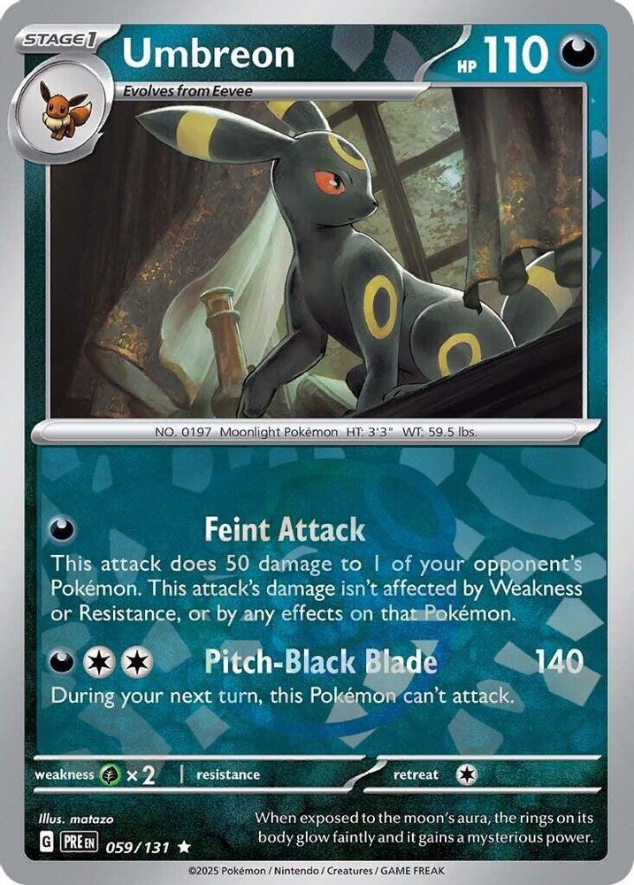 Umbreon (Master Ball Pattern) - [  059/131 ] - Rare - Pokemon SV Prismatic Evolutions