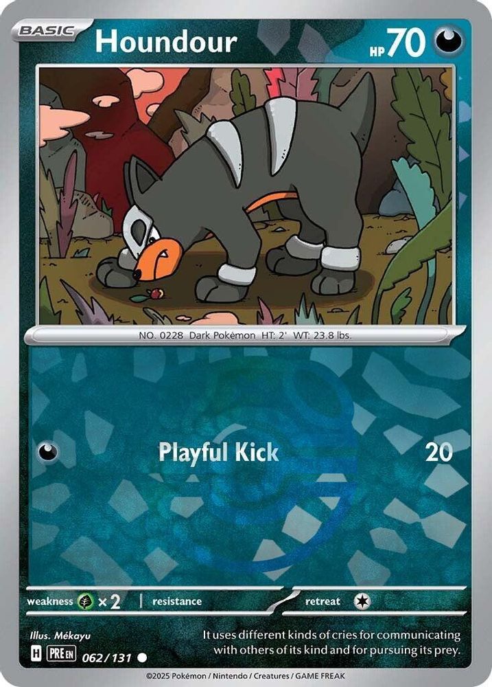 Houndour (Master Ball Pattern) - [  062/131 ] - Common - Pokemon SV Prismatic Evolutions