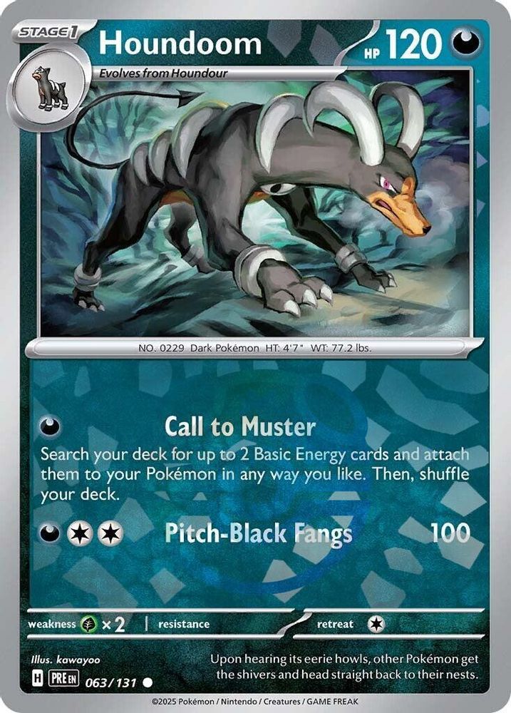 Houndoom (Master Ball Pattern) - [  063/131 ] - Common - Pokemon SV Prismatic Evolutions
