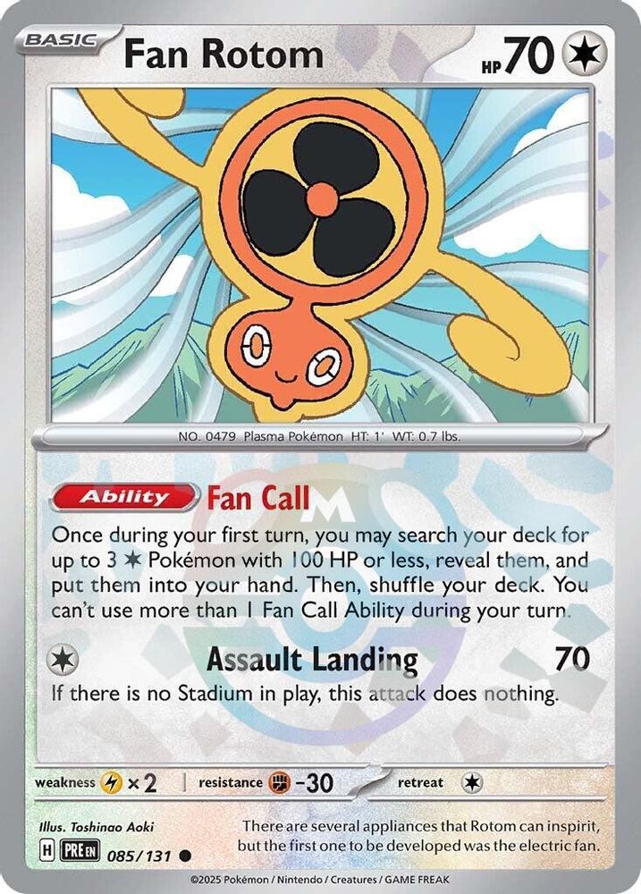 Fan Rotom (Master Ball Pattern) - [  085/131 ] - Common - Pokemon SV Prismatic Evolutions