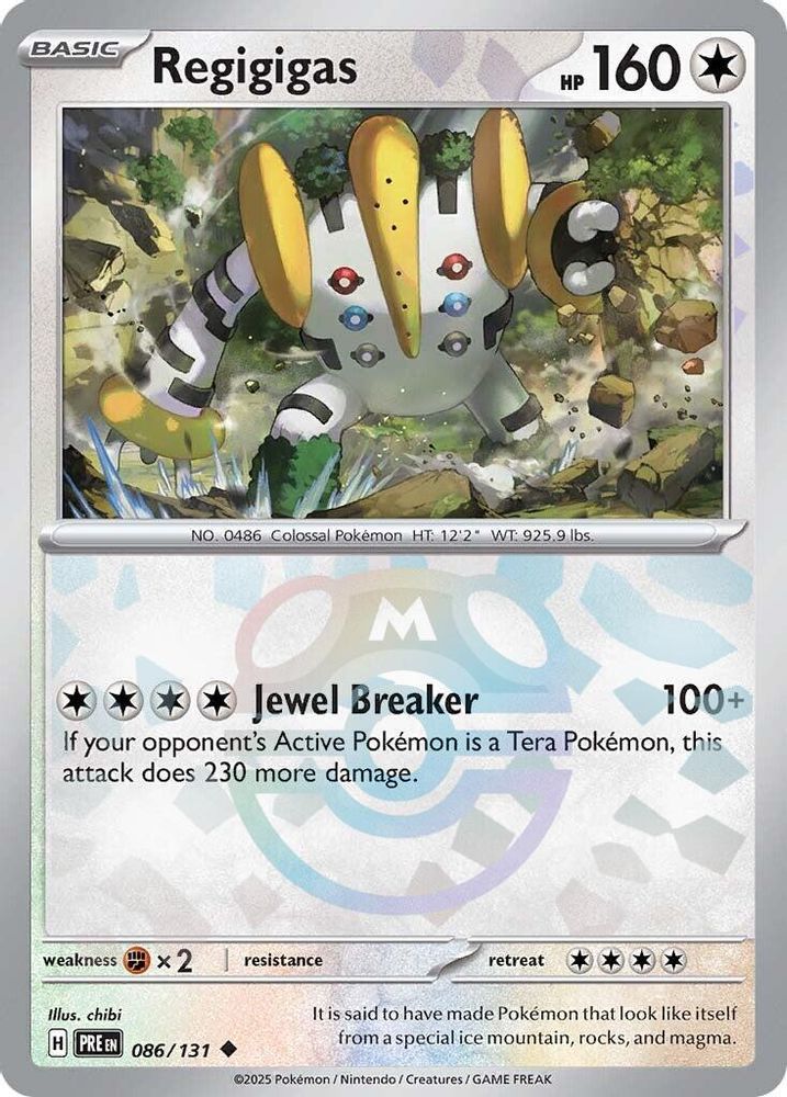 Regigigas (Master Ball Pattern) - [  086/131 ] - Uncommon - Pokemon SV Prismatic Evolutions