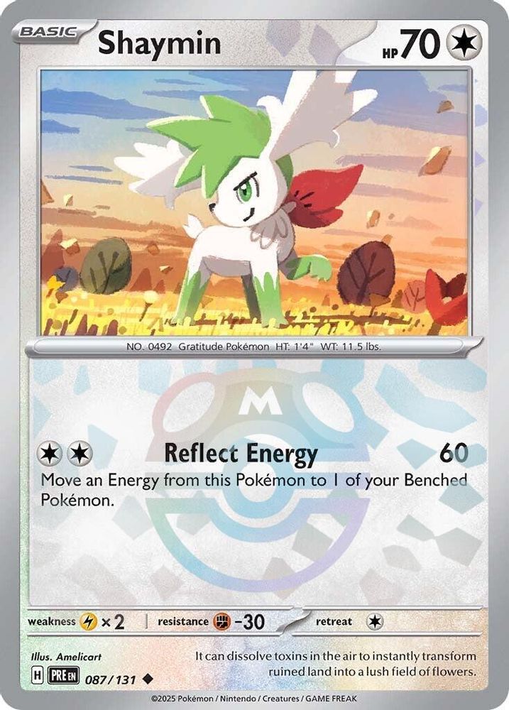 Shaymin (Master Ball Pattern) - [  087/131 ] - Uncommon - Pokemon SV Prismatic Evolutions