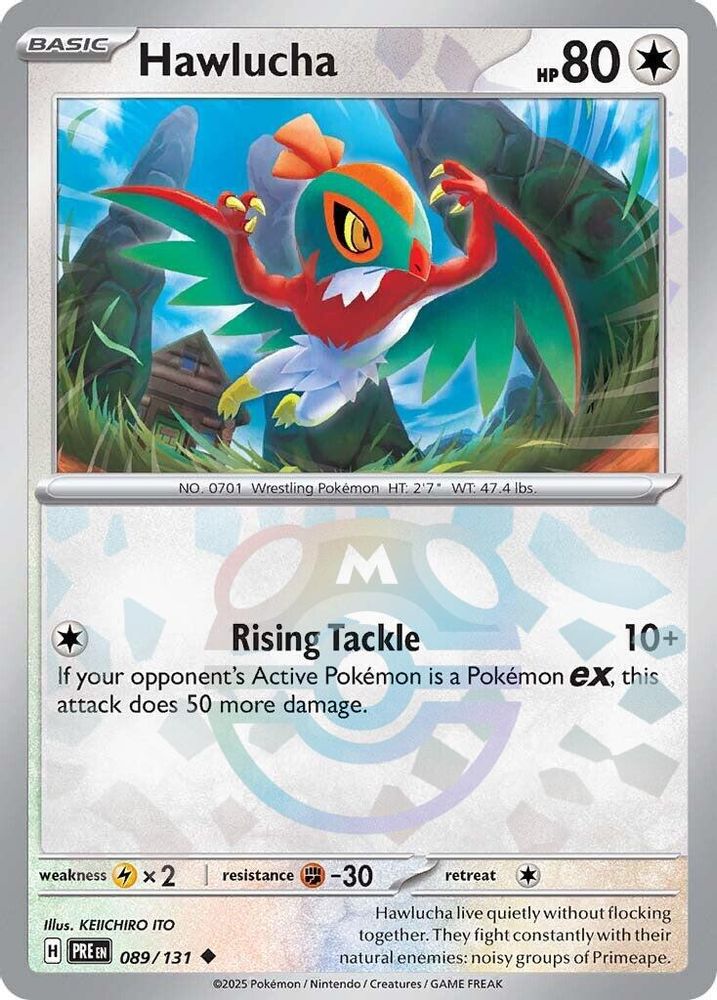Hawlucha (Master Ball Pattern) - [  089/131 ] - Uncommon - Pokemon SV Prismatic Evolutions