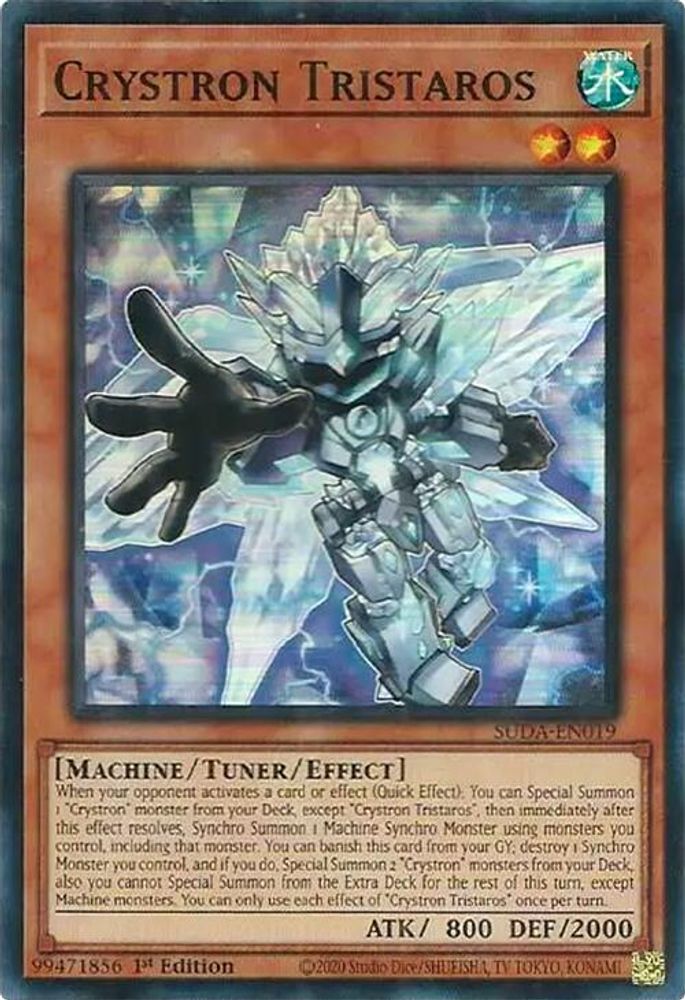 Crystron Tristaros - (SUDA-EN019) - Super Rare 1st Edition