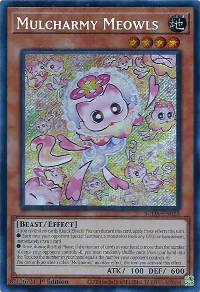 Mulcharmy Meowls - (SUDA-EN025) - Secret Rare 1st Edition