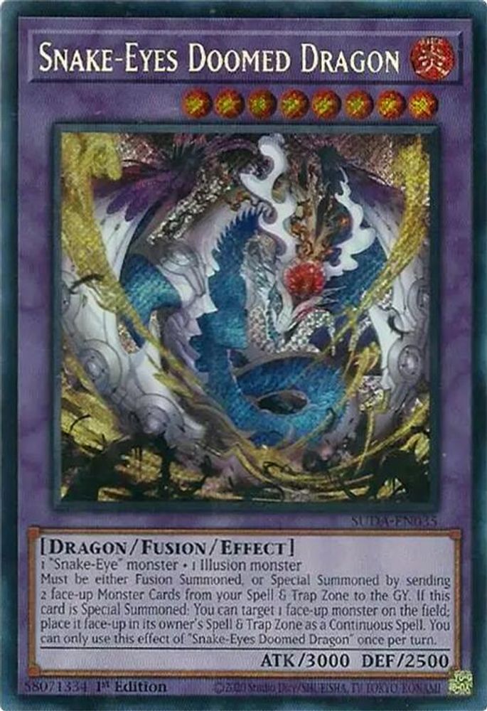 Snake-Eyes Doomed Dragon - (SUDA-EN035) - Secret Rare 1st Edition