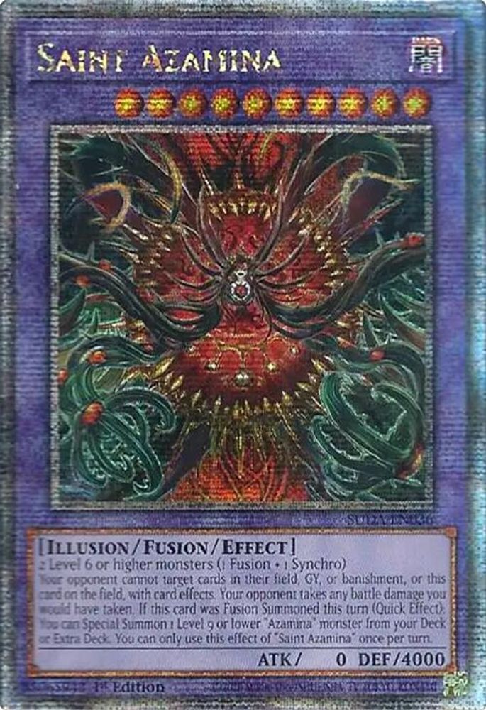 [QUARTER CENTURY RARE] Saint Azamina (Quarter Century Secret Rare) - (SUDA-EN036) - 1st Edition