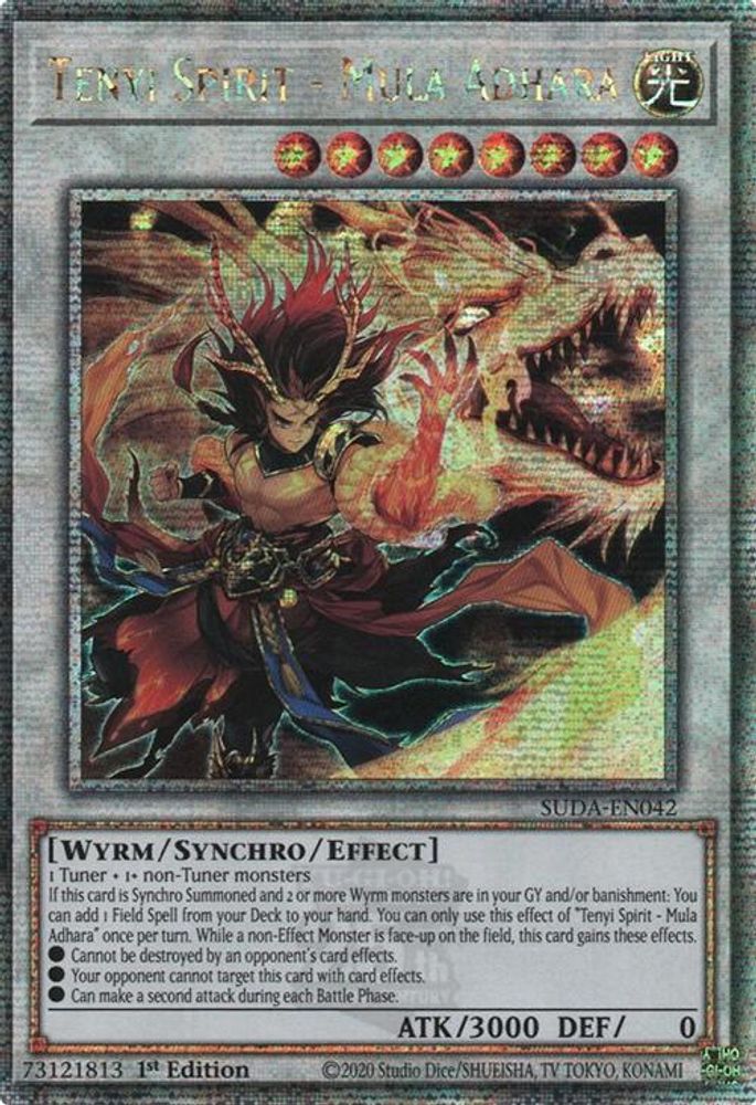 [QUARTER CENTURY RARE] Tenyi Spirit - Mula Adhara (Quarter Century Secret Rare) - (SUDA-EN042) - 1st Edition