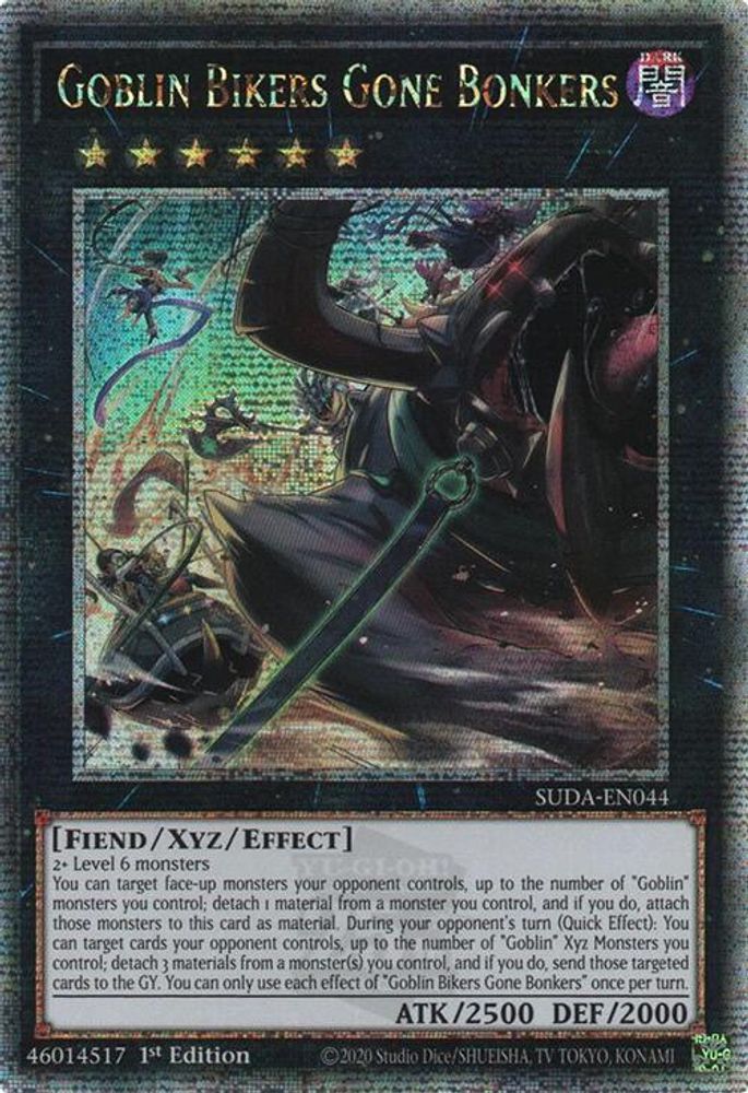 [QUARTER CENTURY RARE] Goblin Bikers Gone Bonkers (Quarter Century Secret Rare) - (SUDA-EN044) - 1st Edition
