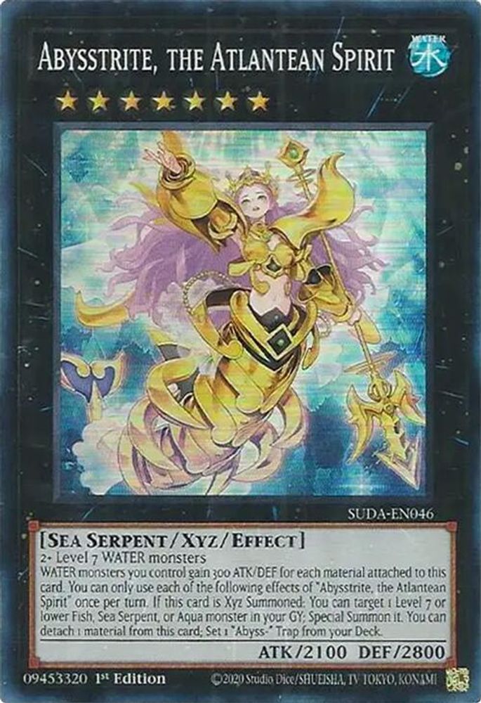 Abysstrite, the Atlantean Spirit - (SUDA-EN046) - Super Rare 1st Edition