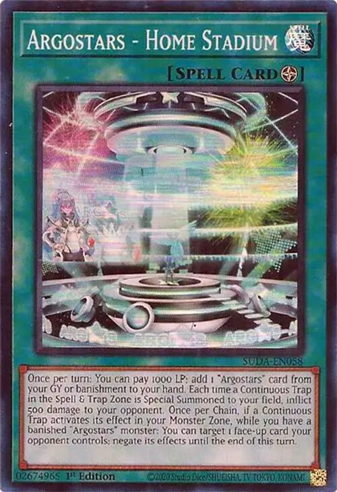 Argostars - Home Stadium - (SUDA-EN058) - Super Rare 1st Edition
