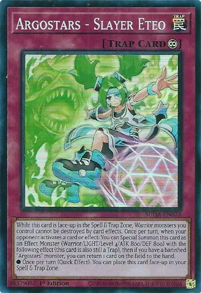 Argostars - Slayer Eteo - (SUDA-EN073) - Super Rare 1st Edition