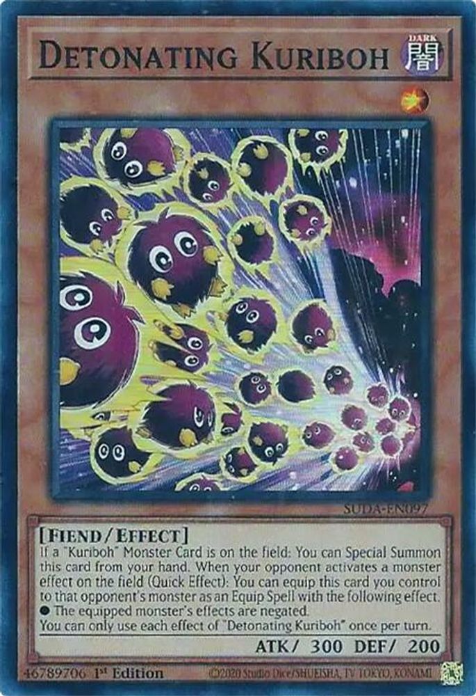 Detonating Kuriboh - (SUDA-EN097) - Super Rare 1st Edition