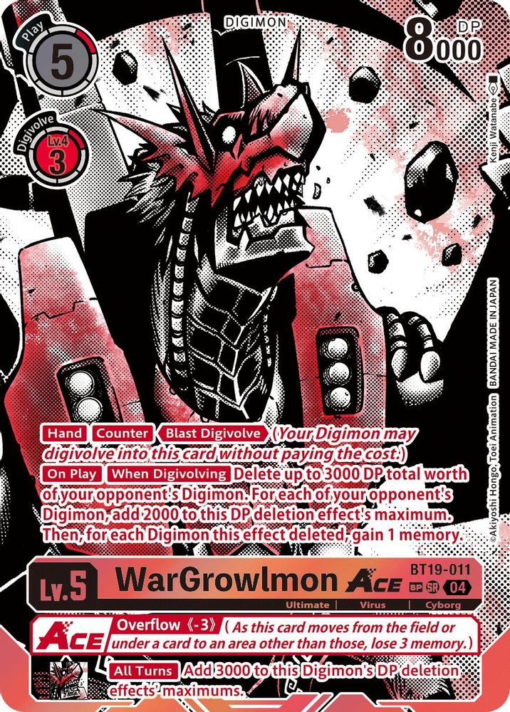 [SP] WarGrowlmon ACE (Textured) (BT19-011) SP - Digimon Release Special Booster 2.5