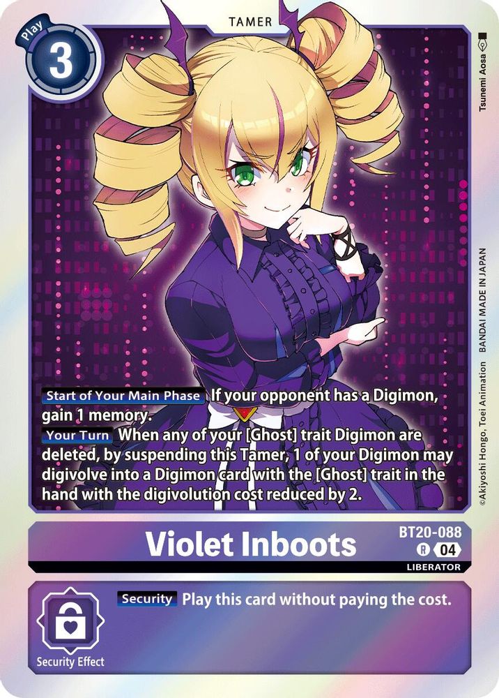 Violet Inboots - BT20-088 (BT20-088) Rare - Digimon Release Special Booster 2.5