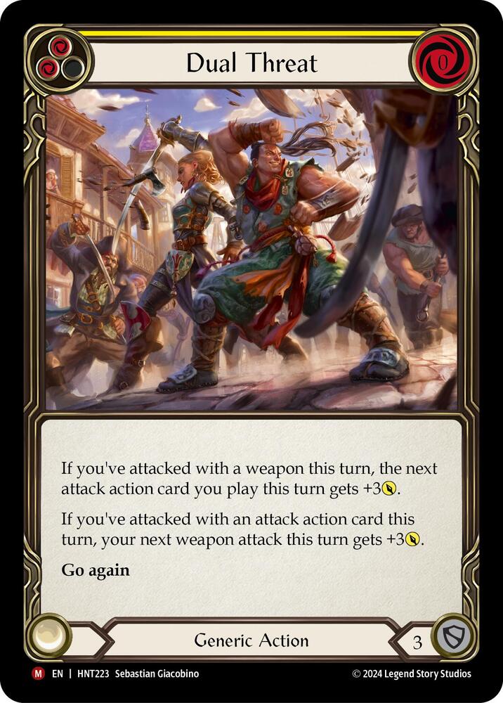 RAINBOW FOIL Dual Threat - HNT223 - Majestic Flesh and Blood The Hunted