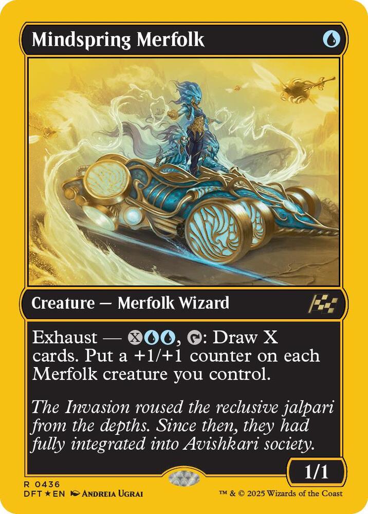 FIRST-PLACE FOIL Mindspring Merfolk - #436 - Rare Aetherdrift