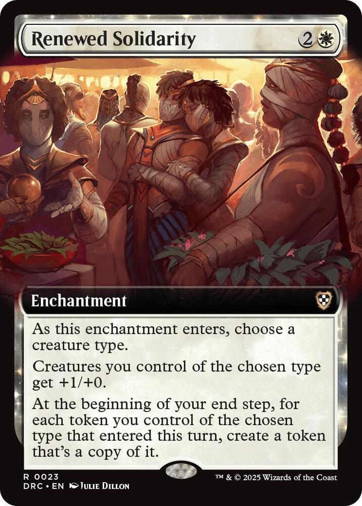 EXTENDED ART Renewed Solidarity - #0023 - Rare Aetherdrift Commander
