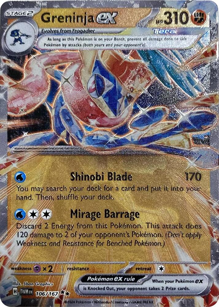 METAL Greninja ex - 106/167 - Gamestop Exclusive Metal Card Promo
