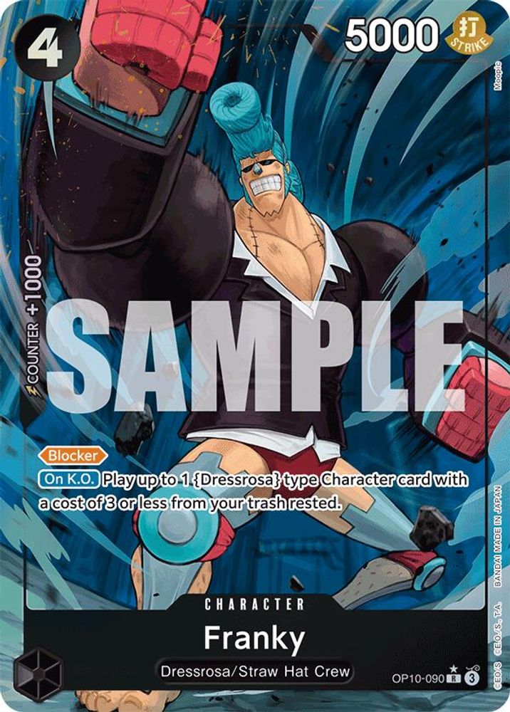 [ALTERNATE ART] Franky (090) (Parallel)  (OP10-090) R★ - One Piece Royal Blood