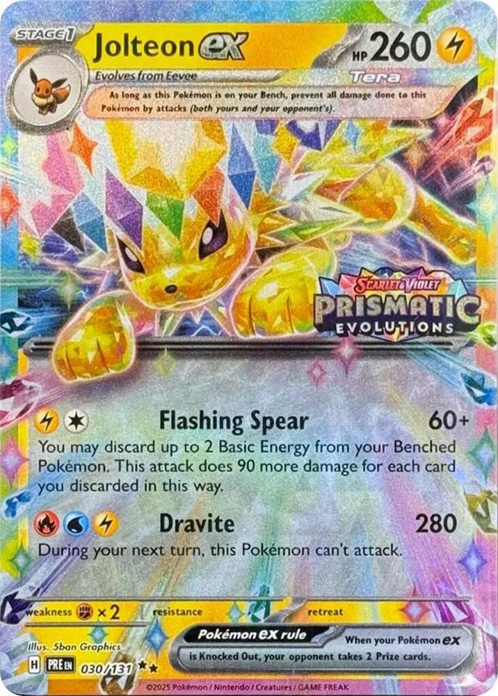 Jolteon ex - 030/131 - Double Rare Prismatic Evolutions Stamp Promo