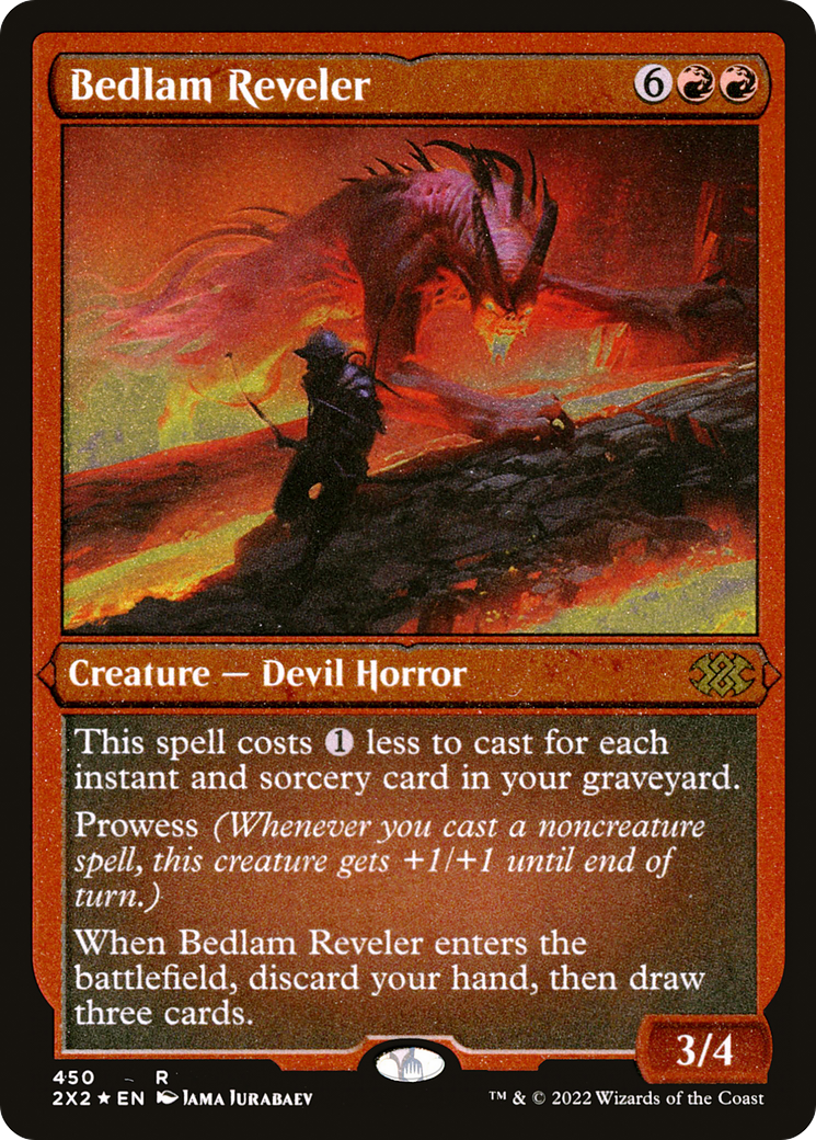[ EF ] [FOIL] Bedlam Reveler (Foil Etched) #450 - RARE 2X2 - Double Masters 2022
