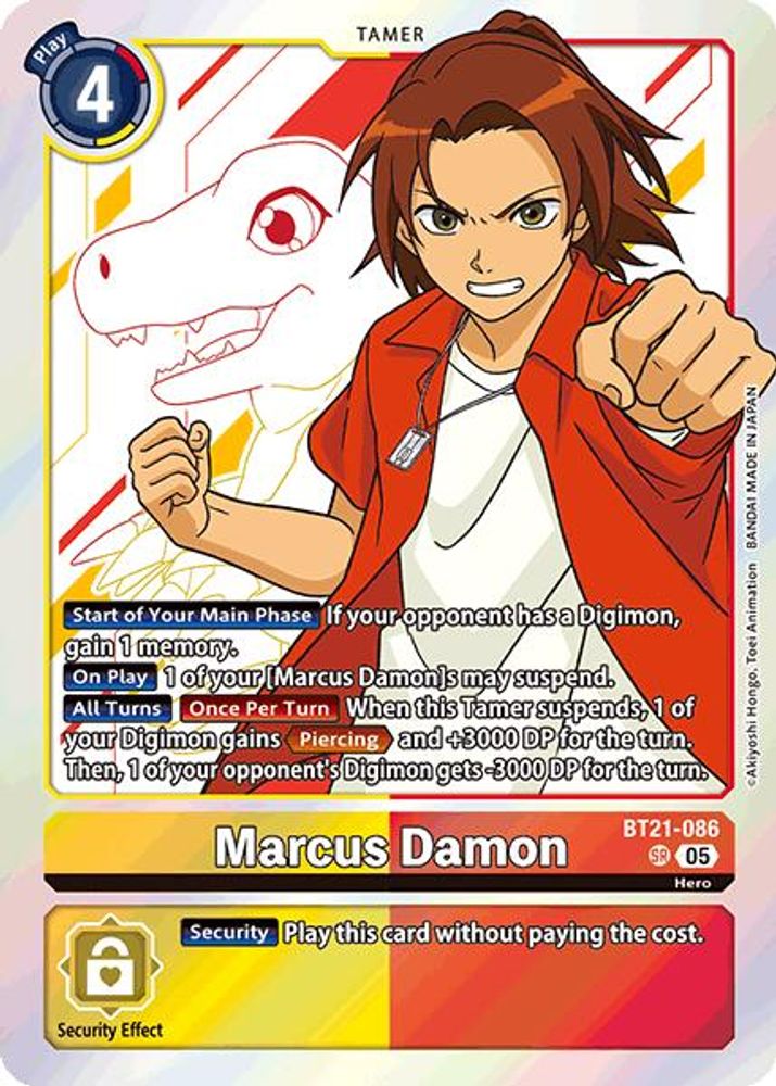 Marcus Damon (BT21-086) Super Rare - Digimon World Convergence
