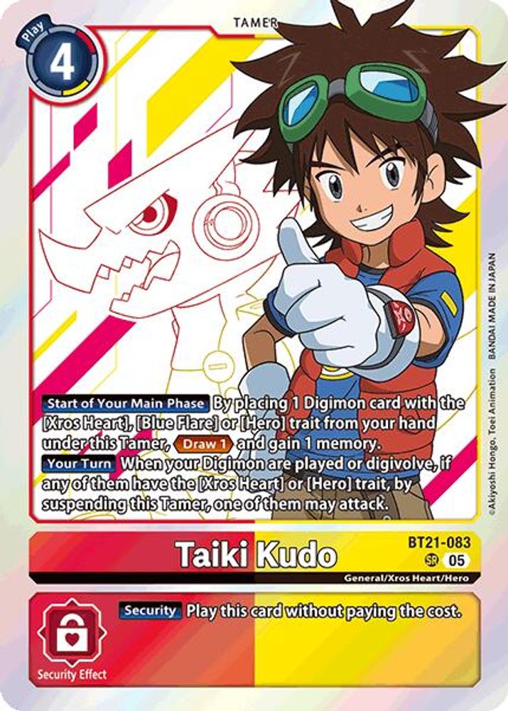 Taiki Kudo (BT21-083) Super Rare - Digimon World Convergence