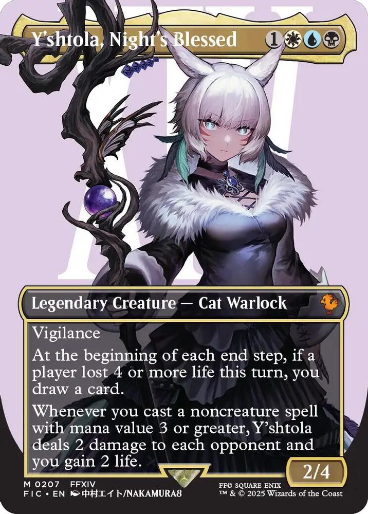 [FOIL] Y'shtola, Night's Blessed (Borderless) #207 - MYTHIC FIC - Commander: FINAL FANTASY