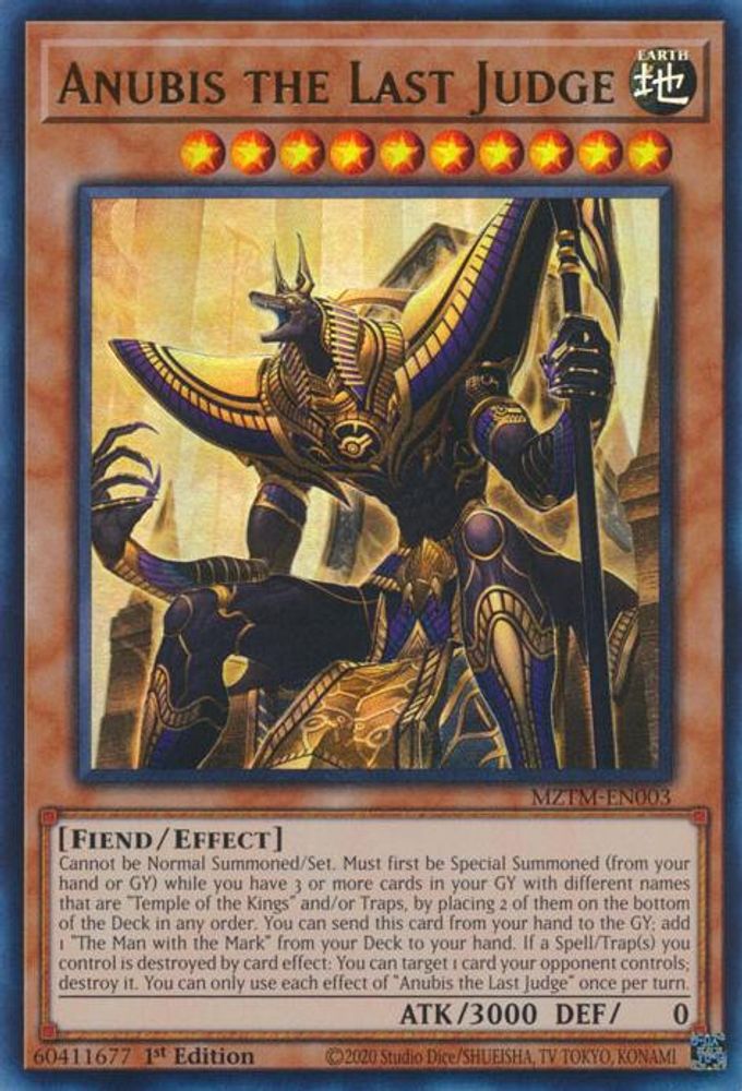 Anubis the Last Judge - (MZTM-EN003) - Ultra Rare 1st Edition