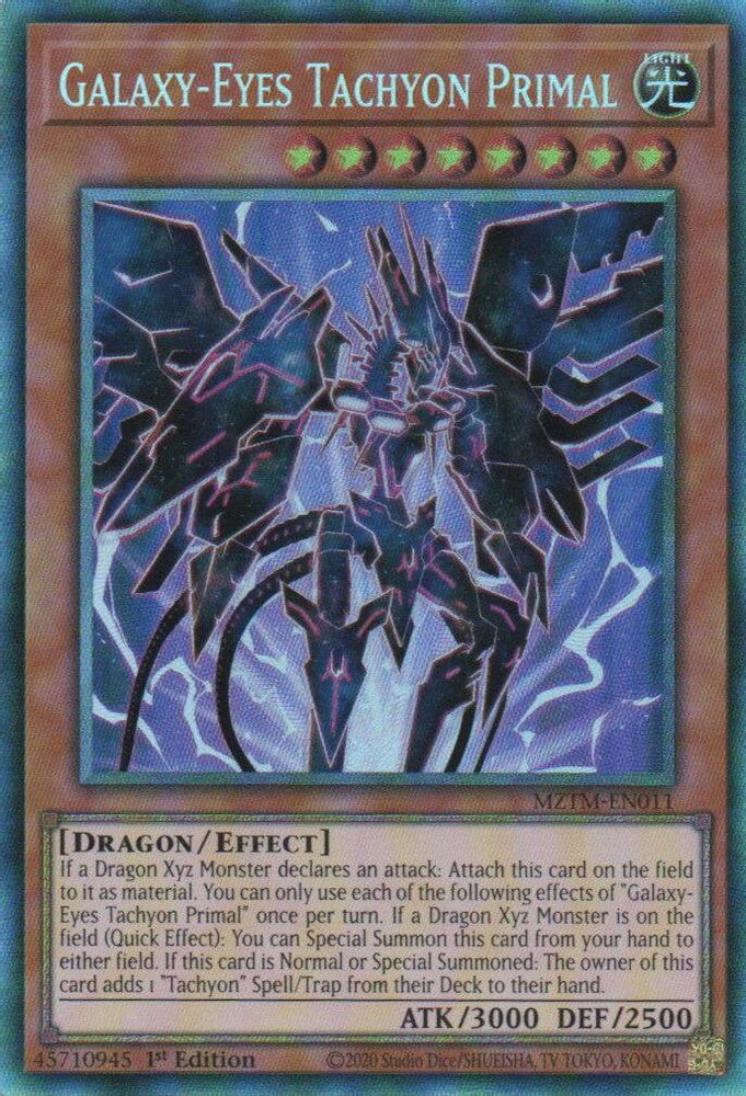 [COLLECTOR RARE] Galaxy-Eyes Tachyon Primal (CR) - (MZTM-EN011) - 1st Edition