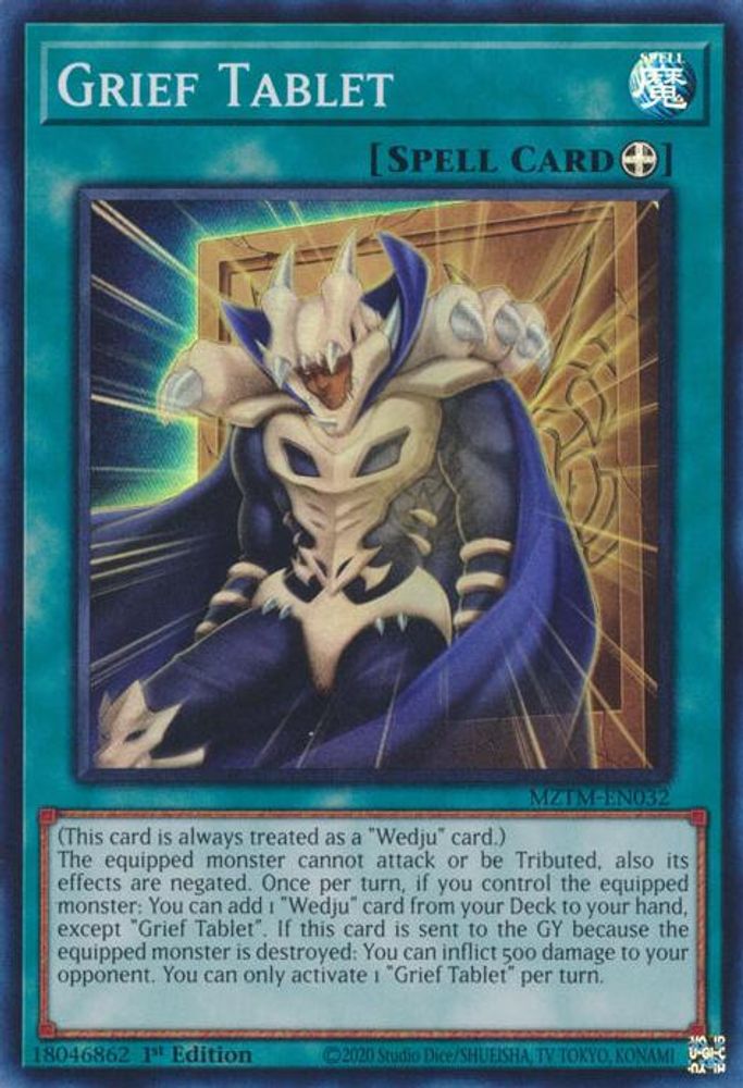 Grief Tablet - (MZTM-EN032) - Super Rare 1st Edition