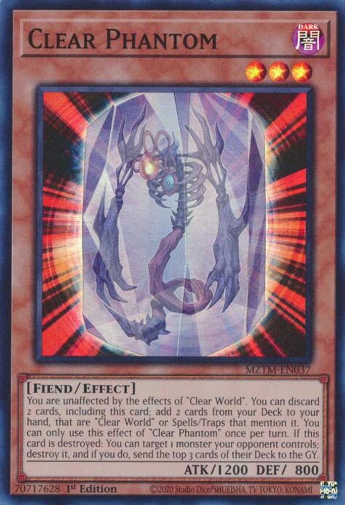 Clear Phantom - (MZTM-EN037) - Super Rare 1st Edition