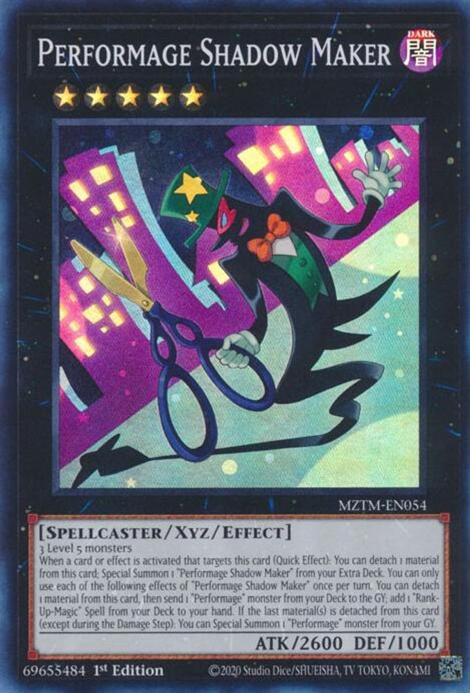 Performage Shadow Maker - (MZTM-EN054) - Super Rare 1st Edition