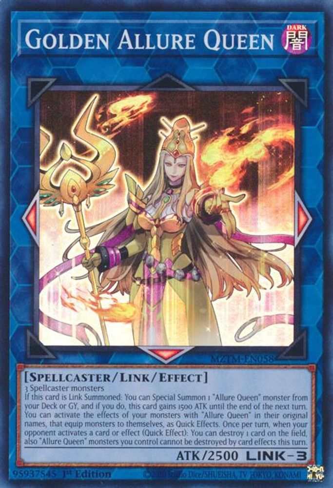 Golden Allure Queen - (MZTM-EN058) - Super Rare 1st Edition