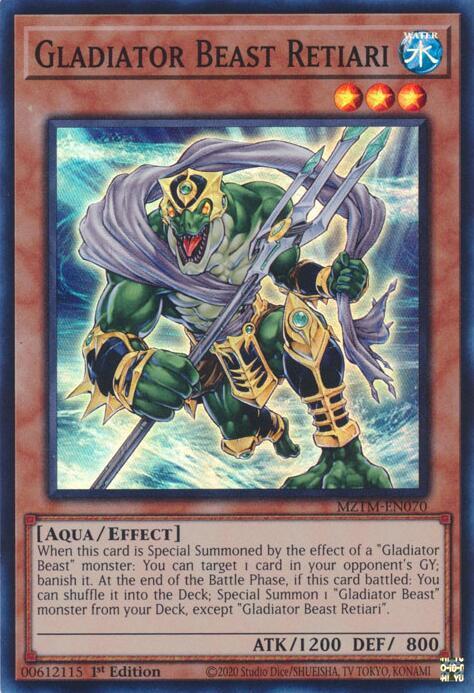 Gladiator Beast Retiari - MZTM-EN070 - Super Rare 1st Edition
