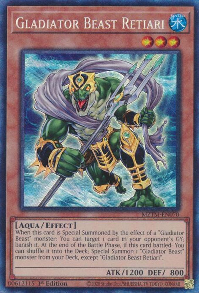 [COLLECTOR RARE] Gladiator Beast Retiari (CR) - (MZTM-EN070) - 1st Edition