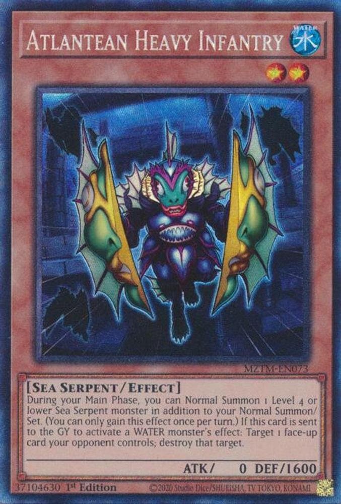 [COLLECTOR RARE] Atlantean Heavy Infantry (CR) - (MZTM-EN073) - 1st Edition