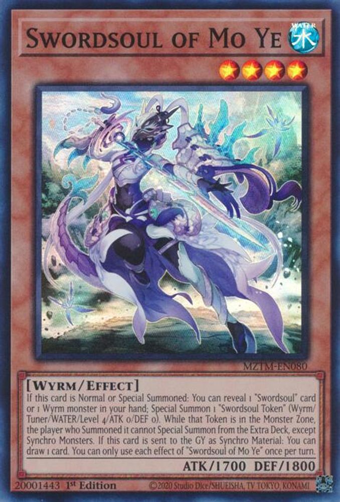 Swordsoul of Mo Ye - (MZTM-EN080) - Super Rare 1st Edition