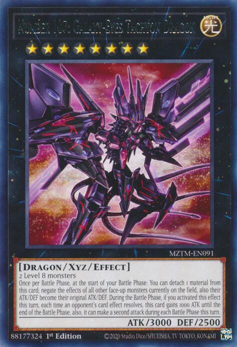 Number 107: Galaxy-Eyes Tachyon Dragon - MZTM-EN091 - Rare 1st Edition