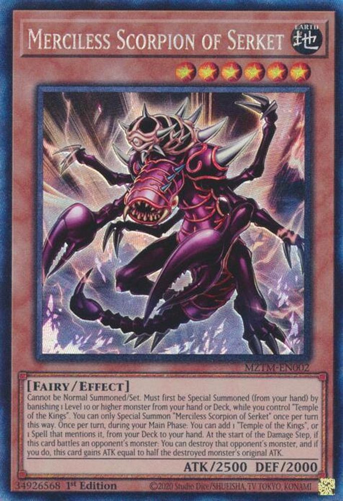 [COLLECTOR RARE] Merciless Scorpion of Serket (CR) - (MZTM-EN002) - 1st Edition