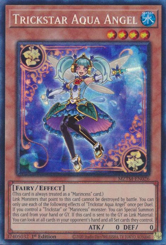 [COLLECTOR RARE] Trickstar Aqua Angel (CR) - (MZTM-EN026) - 1st Edition