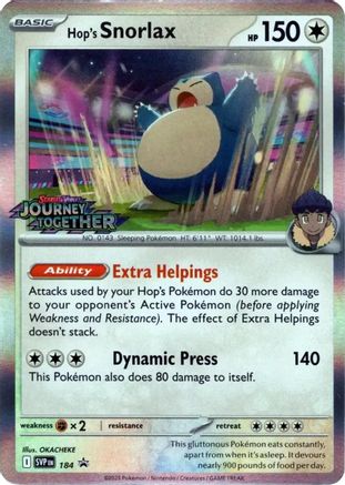 Hop's Snorlax - SVP 184 - Pokemon SV Scarlet & Violet Promo