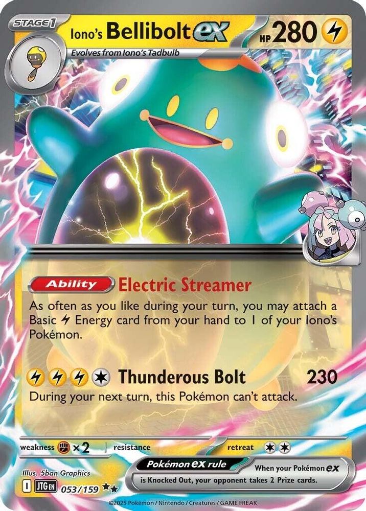 Iono's Bellibolt ex - [  053/159 ] - Double Rare - Pokemon SV09 Journey Together