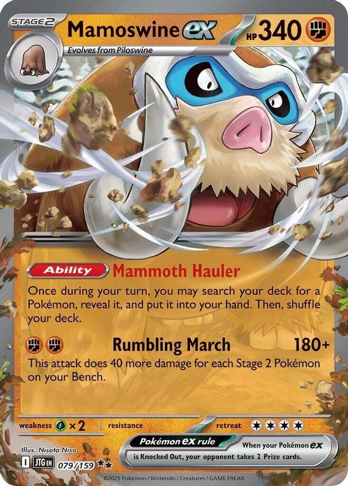 Mamoswine ex - [  079/159 ] - Double Rare - Pokemon SV09 Journey Together