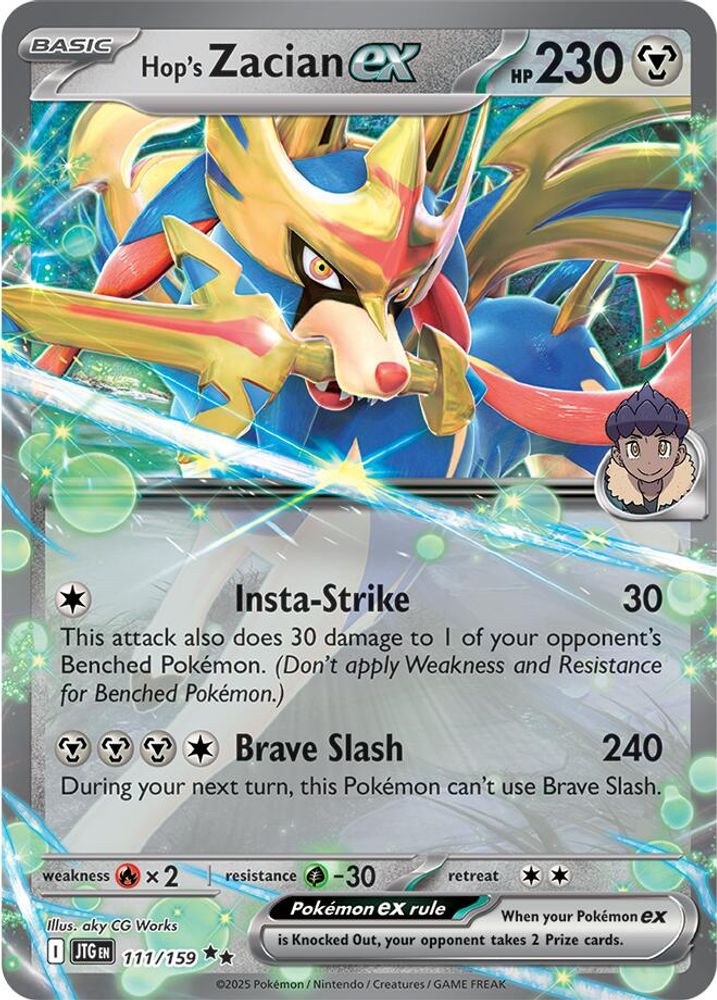 Hop's Zacian ex - [  111/159 ] - Double Rare - Pokemon SV09 Journey Together